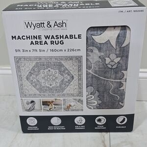 Gray Machine Washable Area Rug